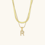 Fiona Initialenhalskette in Gold