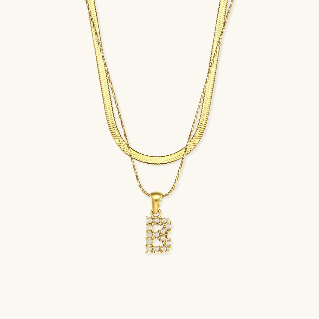 Fiona Initialenhalskette in Gold