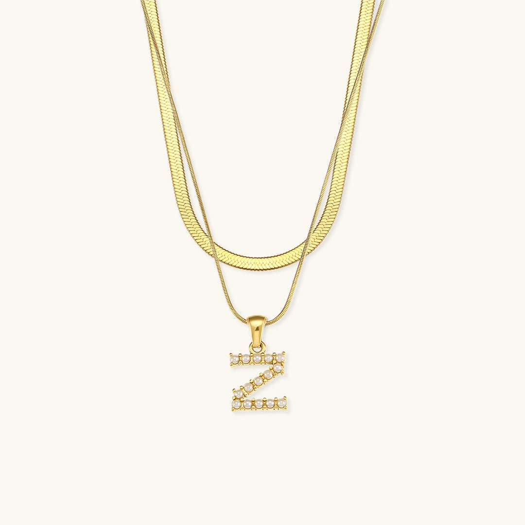 Fiona Initialenhalskette in Gold