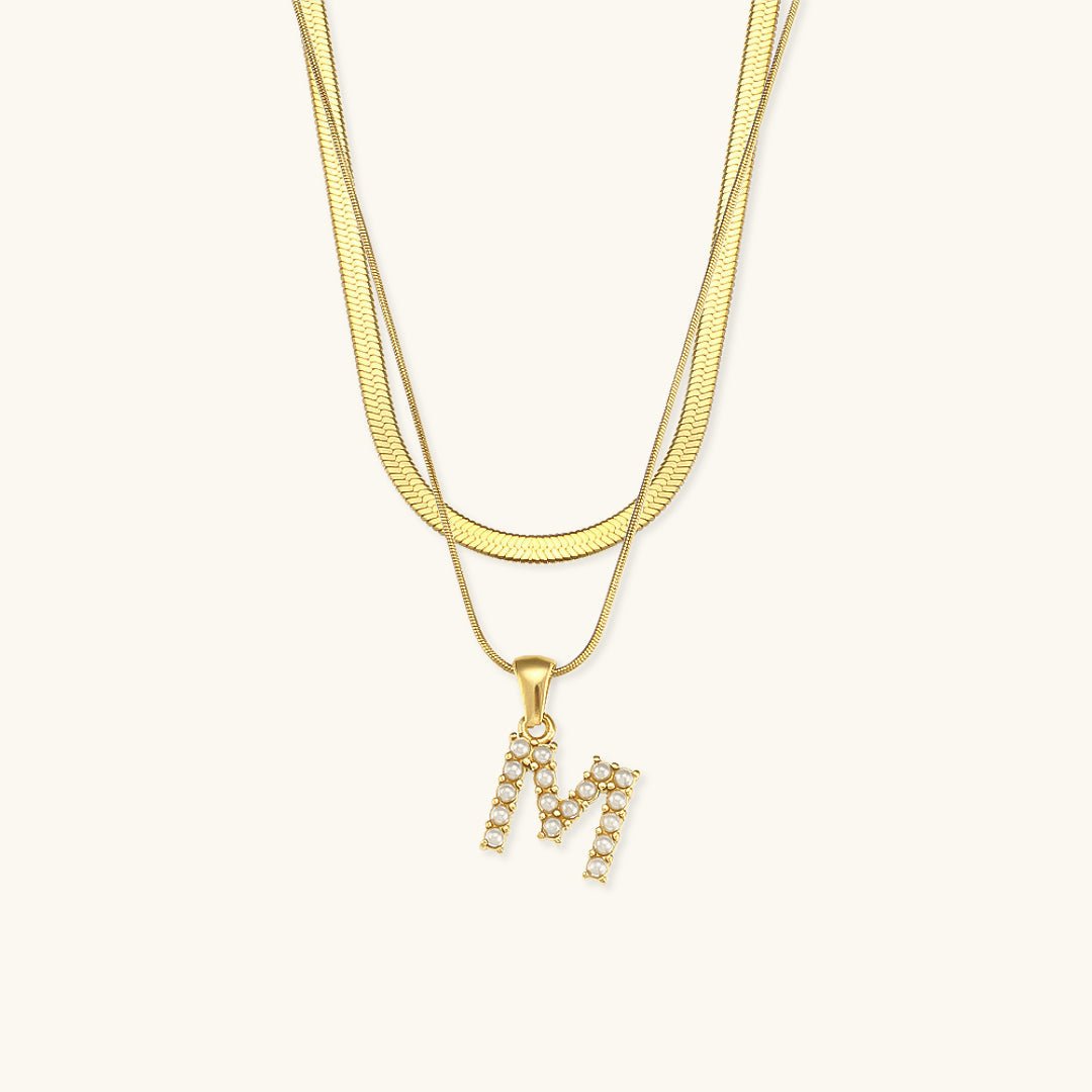 Fiona Initialenhalskette in Gold
