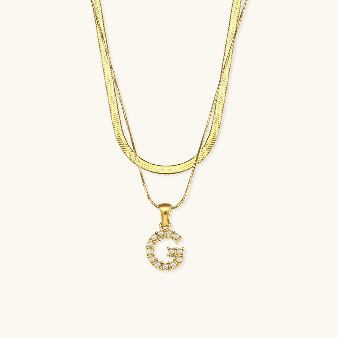 Fiona Initialenhalskette in Gold