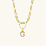 Fiona Initialenhalskette in Gold