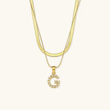 Fiona Initialenhalskette in Gold