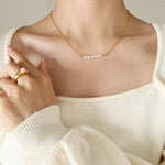 Fleur Perlenhalskette in Gold