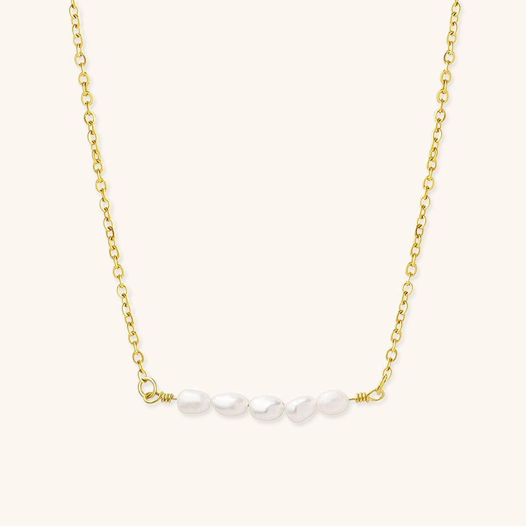 Fleur Perlenhalskette in Gold