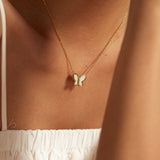 Flutterby Schmetterlingshalskette in Gold