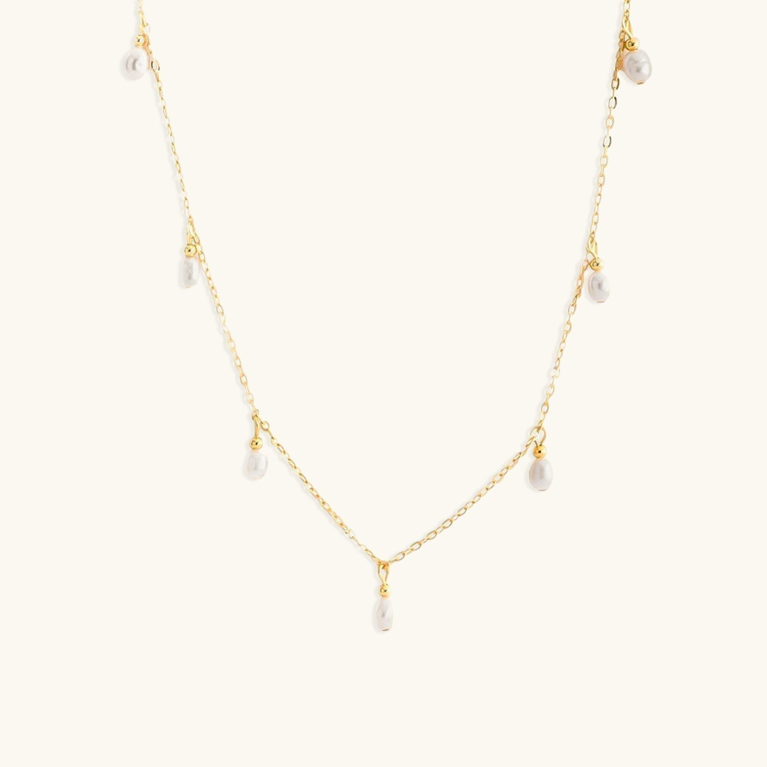 Freeda Perlenhalskette in Gold