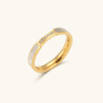 Gabrielle Schmaler Ring in Gold