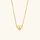 Herz-Initialenhalskette in Gold