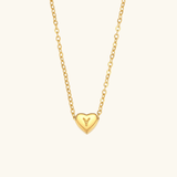Herz-Initialenhalskette in Gold