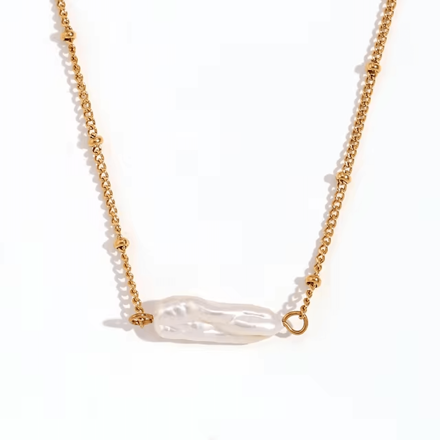 Helios Perlenhalskette in Gold