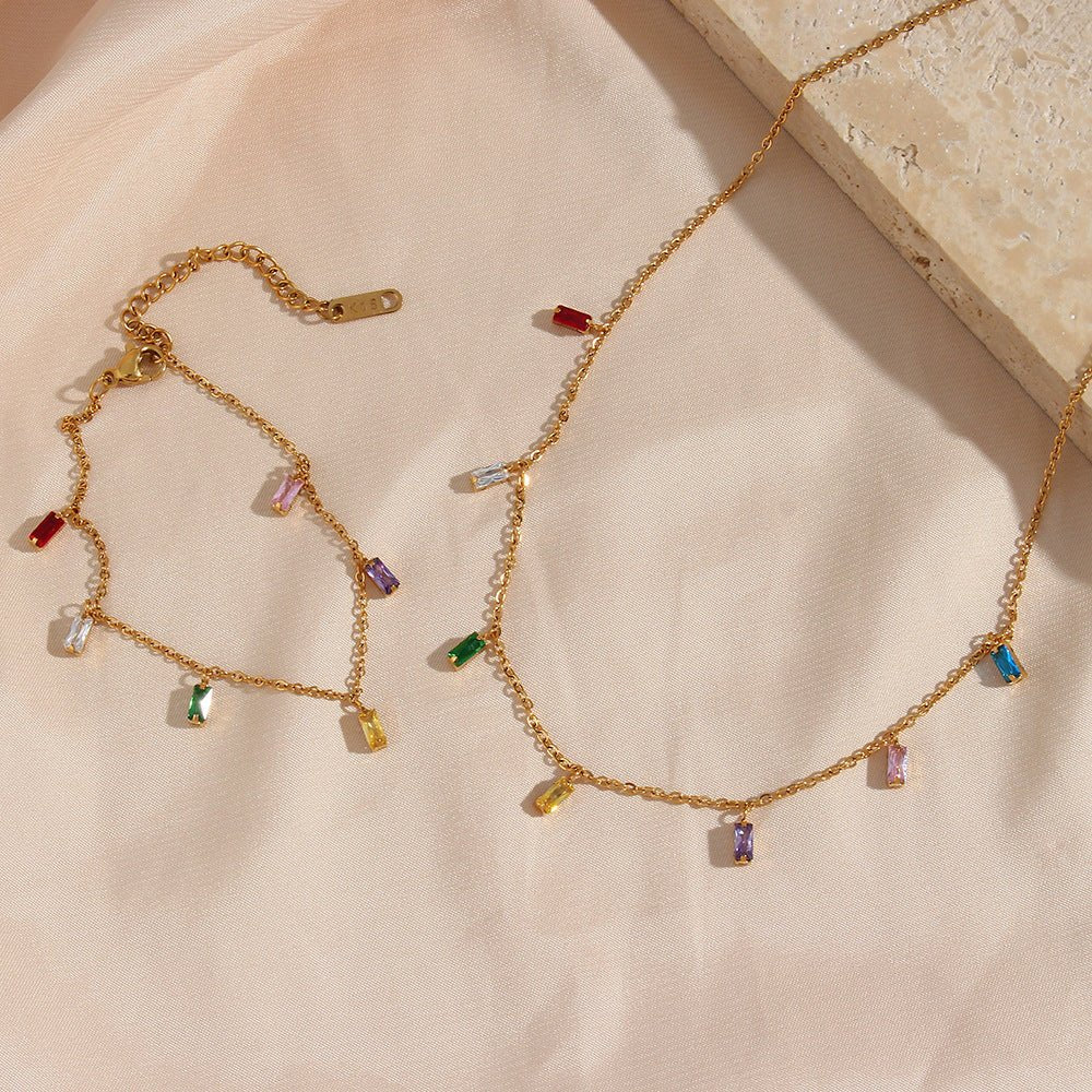 Josephine Edelsteinhalskette in Gold