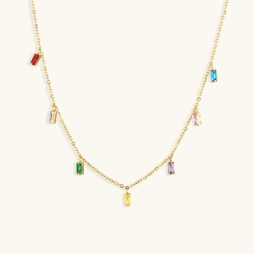 Josephine Edelsteinhalskette in Gold