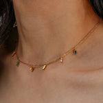 Josephine Edelsteinhalskette in Gold