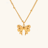 June Schleifenhalskette in Gold
