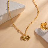 June Schleifenhalskette in Gold