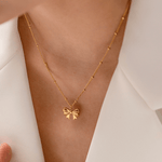 June Schleifenhalskette in Gold