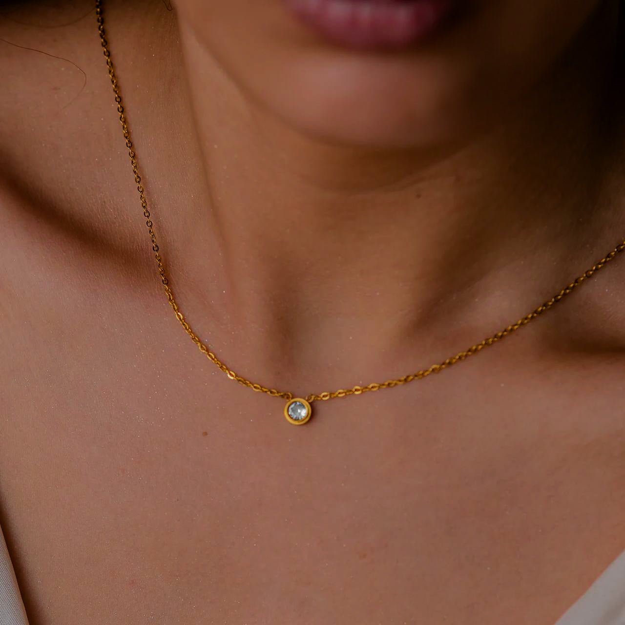 Kira Diamanthalskette in Gold