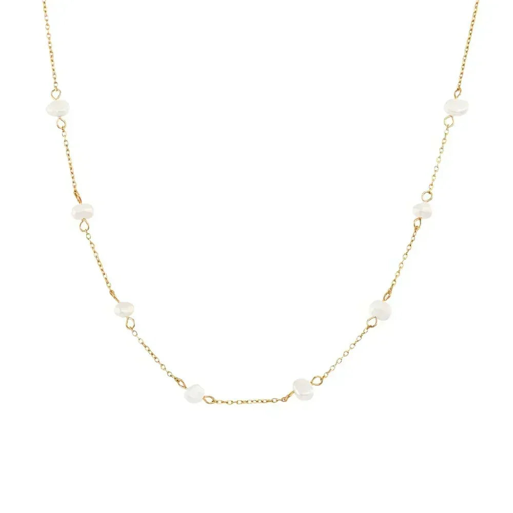 Laney Perlenhalskette in Gold