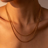 Doppelte Kugelkette Halskette in Gold