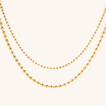 Doppelte Kugelkette Halskette in Gold