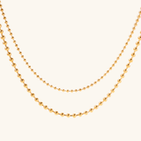 Doppelte Kugelkette Halskette in Gold
