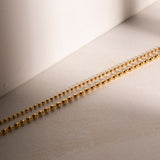 Doppelte Kugelkette Halskette in Gold