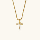 Maeve Diamant-Initialenhalskette in Gold