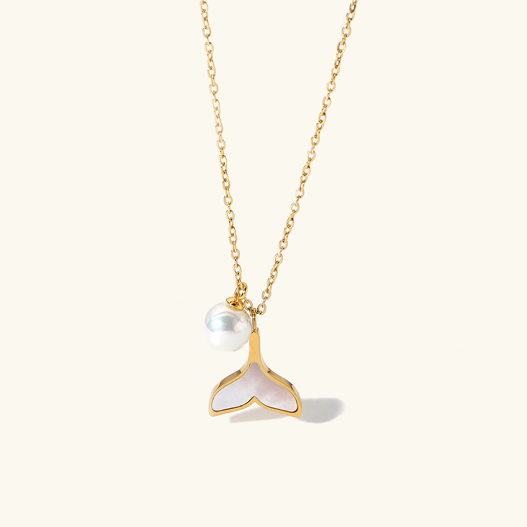 Mermaid Perlenhalskette in Gold