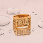 Miles Ring mit Schlangenmuster in Gold