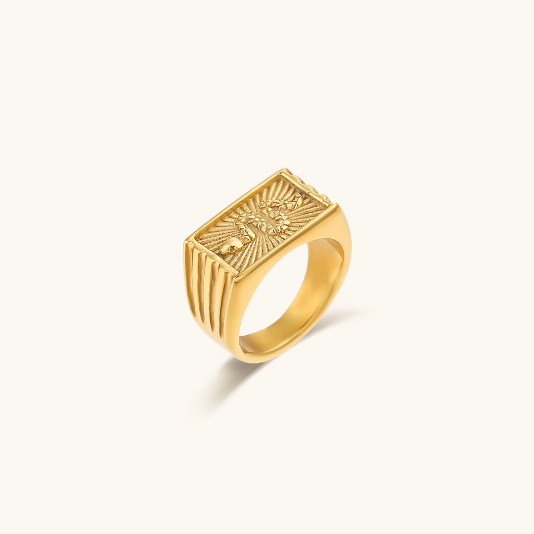 Miles Ring mit Schlangenmuster in Gold