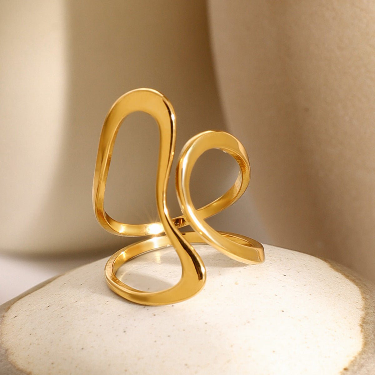 Mosaic Offener Ring in Gold