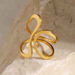 Mosaic Offener Ring in Gold