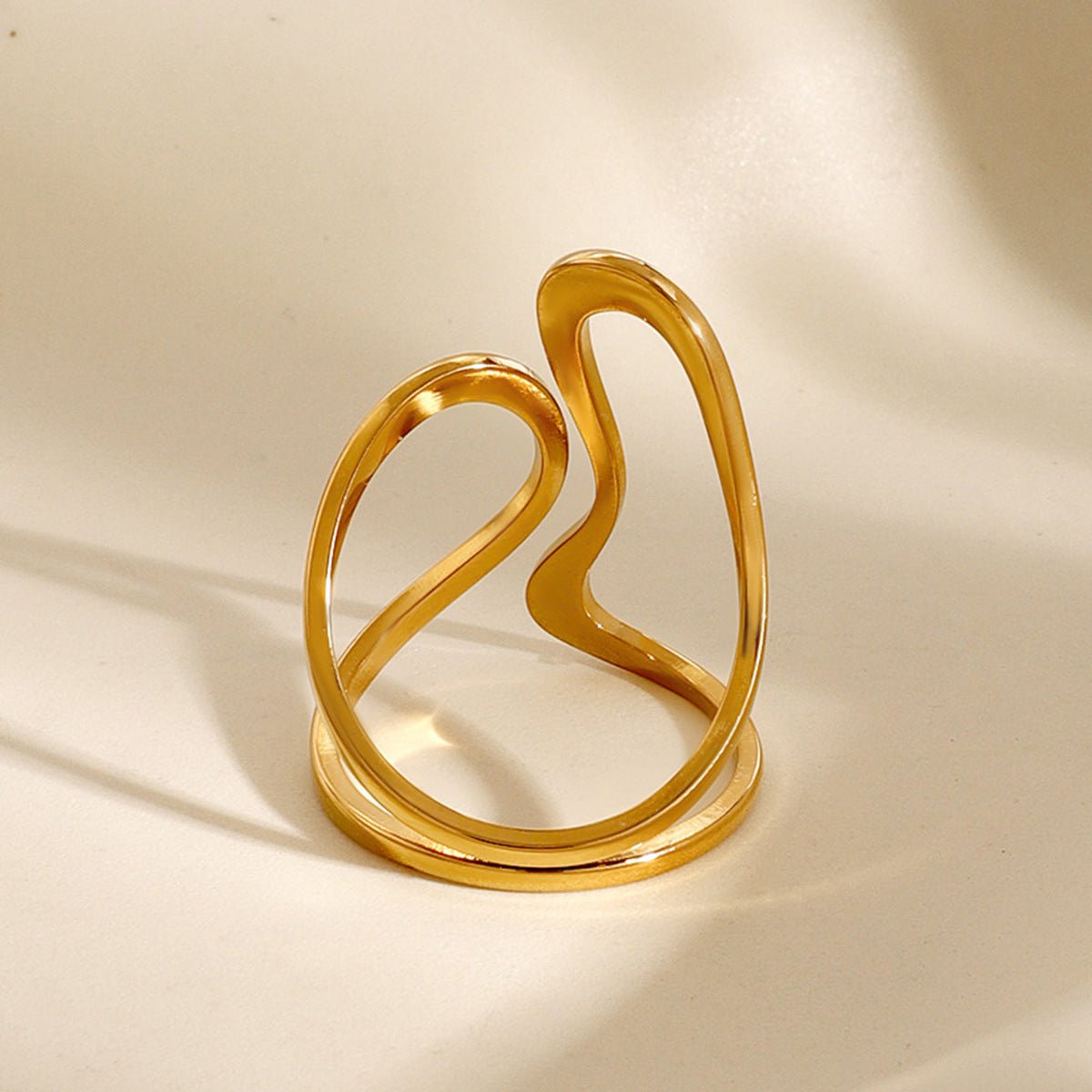 Mosaic Offener Ring in Gold