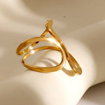 Mosaic Offener Ring in Gold