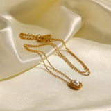 Nancy Perlenhalskette in Gold