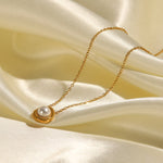Nancy Perlenhalskette in Gold