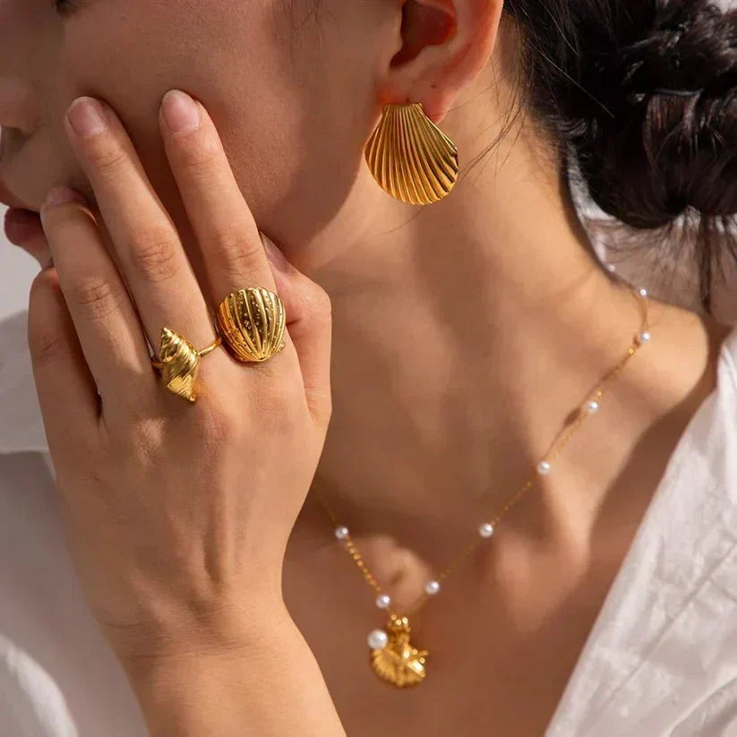 Rio Schneckenhaus-Ring in Gold
