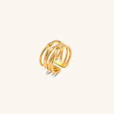 River Stapelbarer Ring in Gold