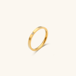 Sage Minimalistischer Ring in Gold