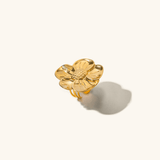Saisore Blumenförmiger Ring in Gold
