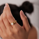 Scarlett Perlenring in Gold