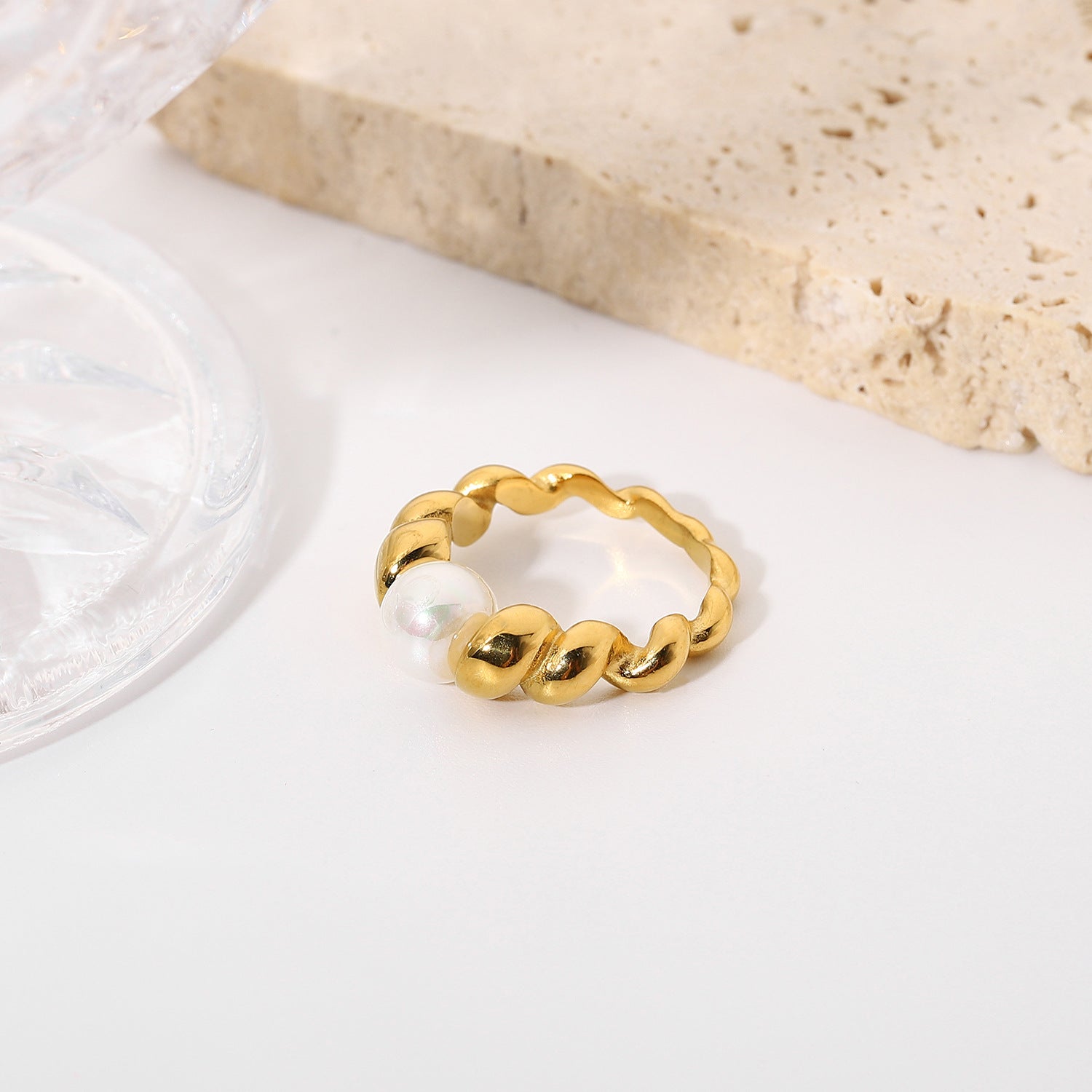 Scarlett Perlenring in Gold