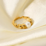 Scarlett Perlenring in Gold