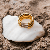 Serenity Glitzernder Ring in Gold