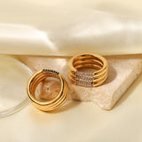 Serenity Glitzernder Ring in Gold