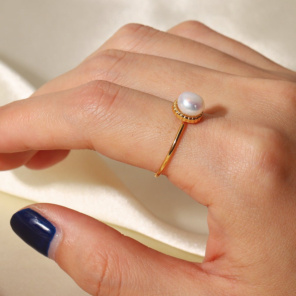 Solis Perlenring in Gold