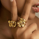 Sona Gedrehter Ring in Gold